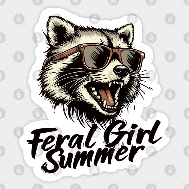 Feral Girl Summer Sticker by JessArty